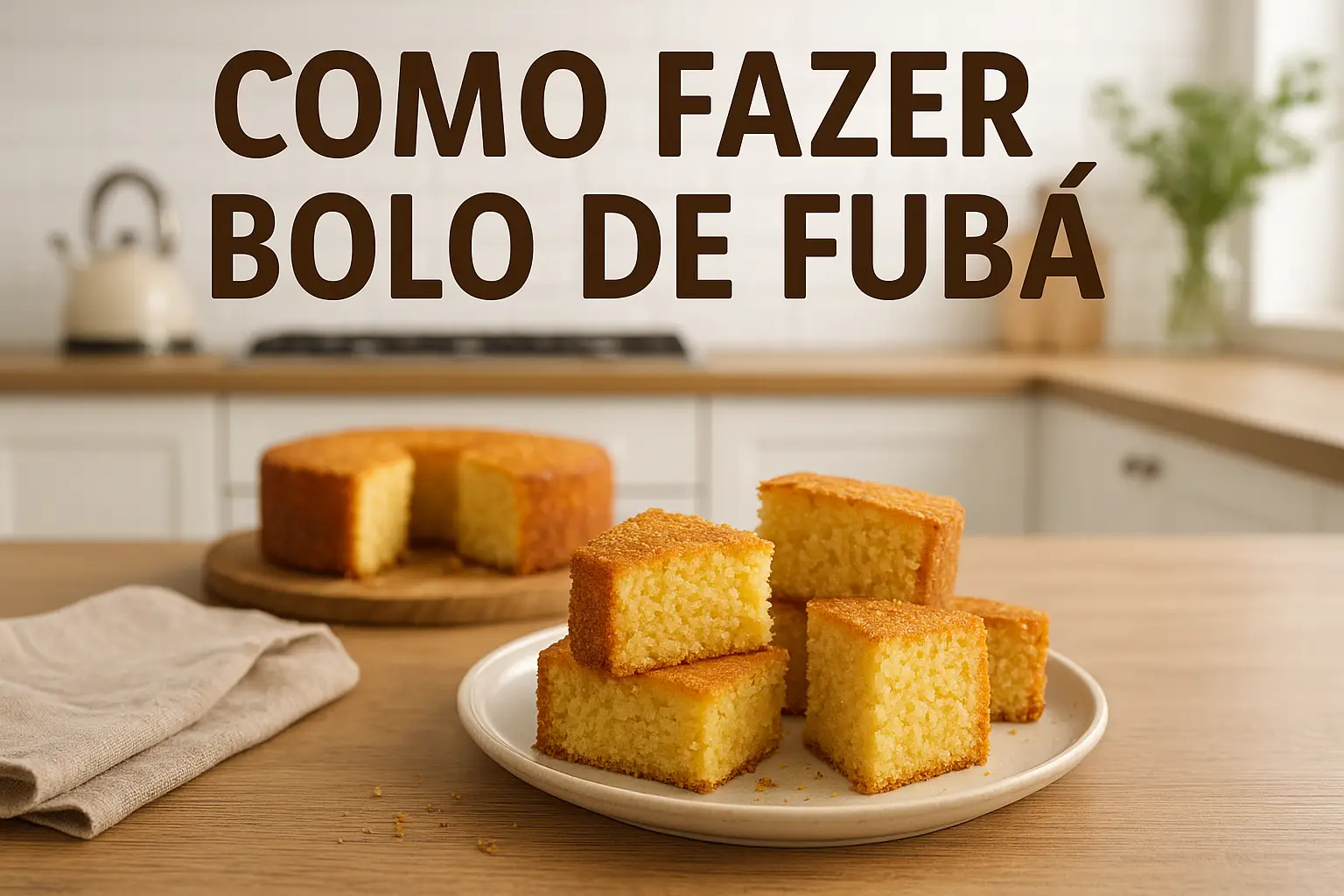 Como Fazer Bolo de Fubá: Receita Simples, Fofinha e Econômica